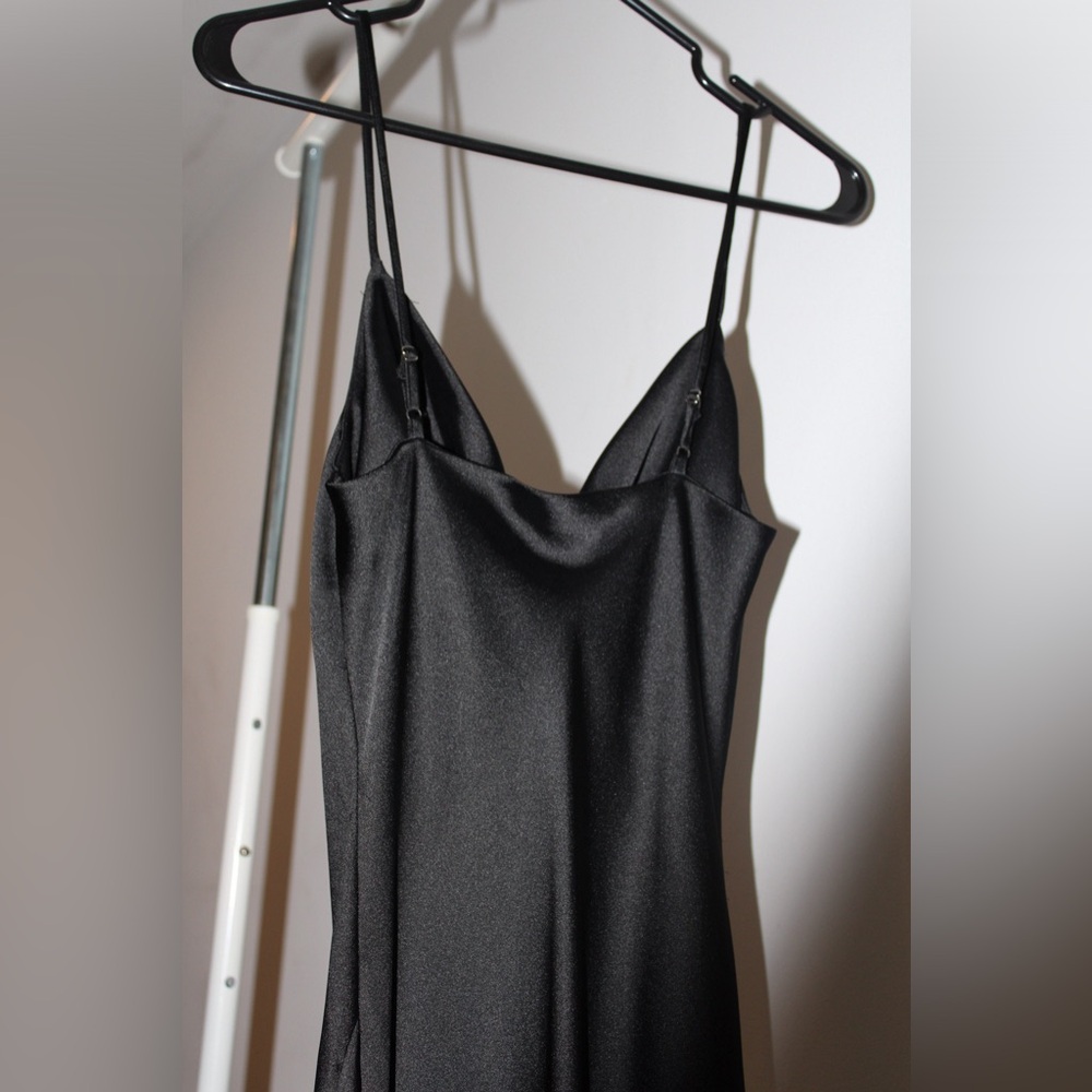 Satin JetBlack mini slip dress from dynamite, XS - Picture 11 of 12
